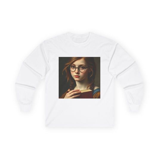 Literary Girl Long Sleeve Tee, Book Lover Gift, Cozy Reading Shirt, Gift for Readers, Literary Fashion, Unisex Tee