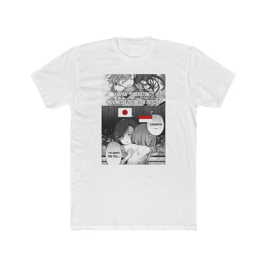 Indonesia being "saved" by Japan from the Dutch.