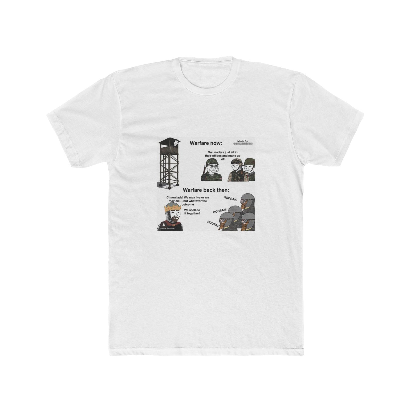 Imagine riding the battle with your king - meme on a T-shirt