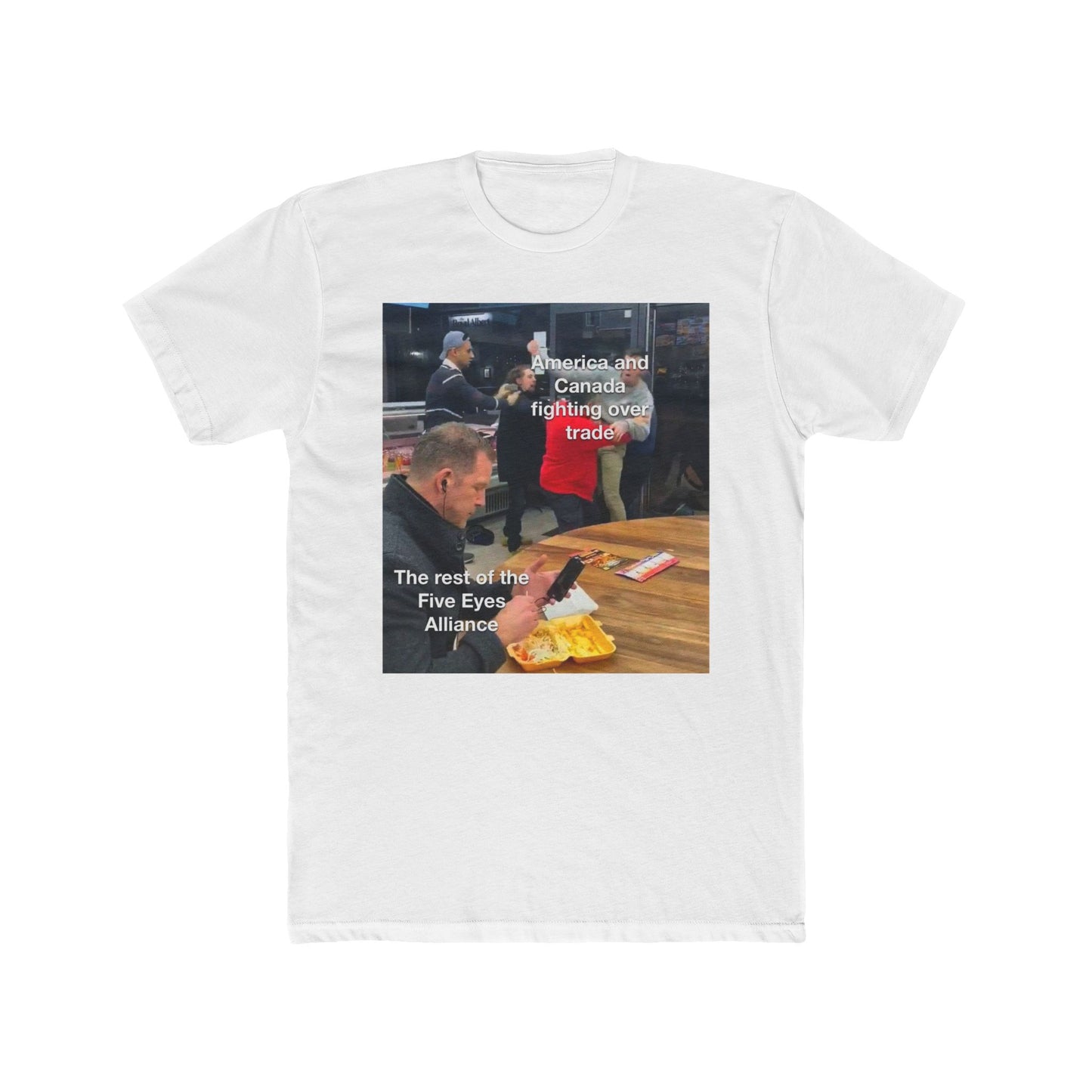 When the surveillance alliance needs marriage counseling - meme on a T-shirt