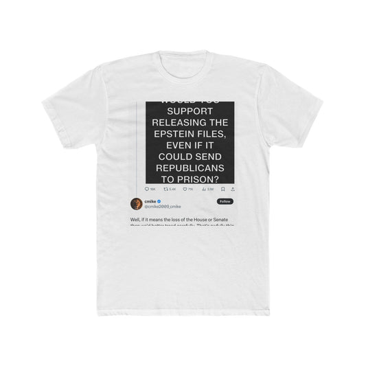 And when push comes to shove, this is why this is a cult. - meme on a T-shirt