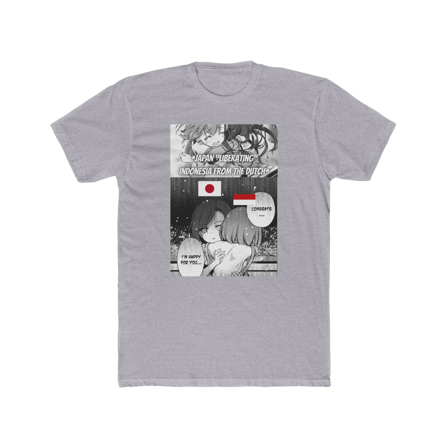 Indonesia being "saved" by Japan from the Dutch.